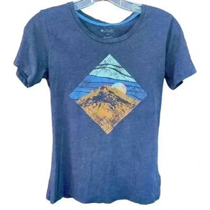 Columbia Blue Mountain Scene Women’s Graphic Tee Size S